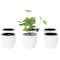Gardenised White Flower Pot Self Watering Planter, PK 6 QI003985.6 - alternate 1